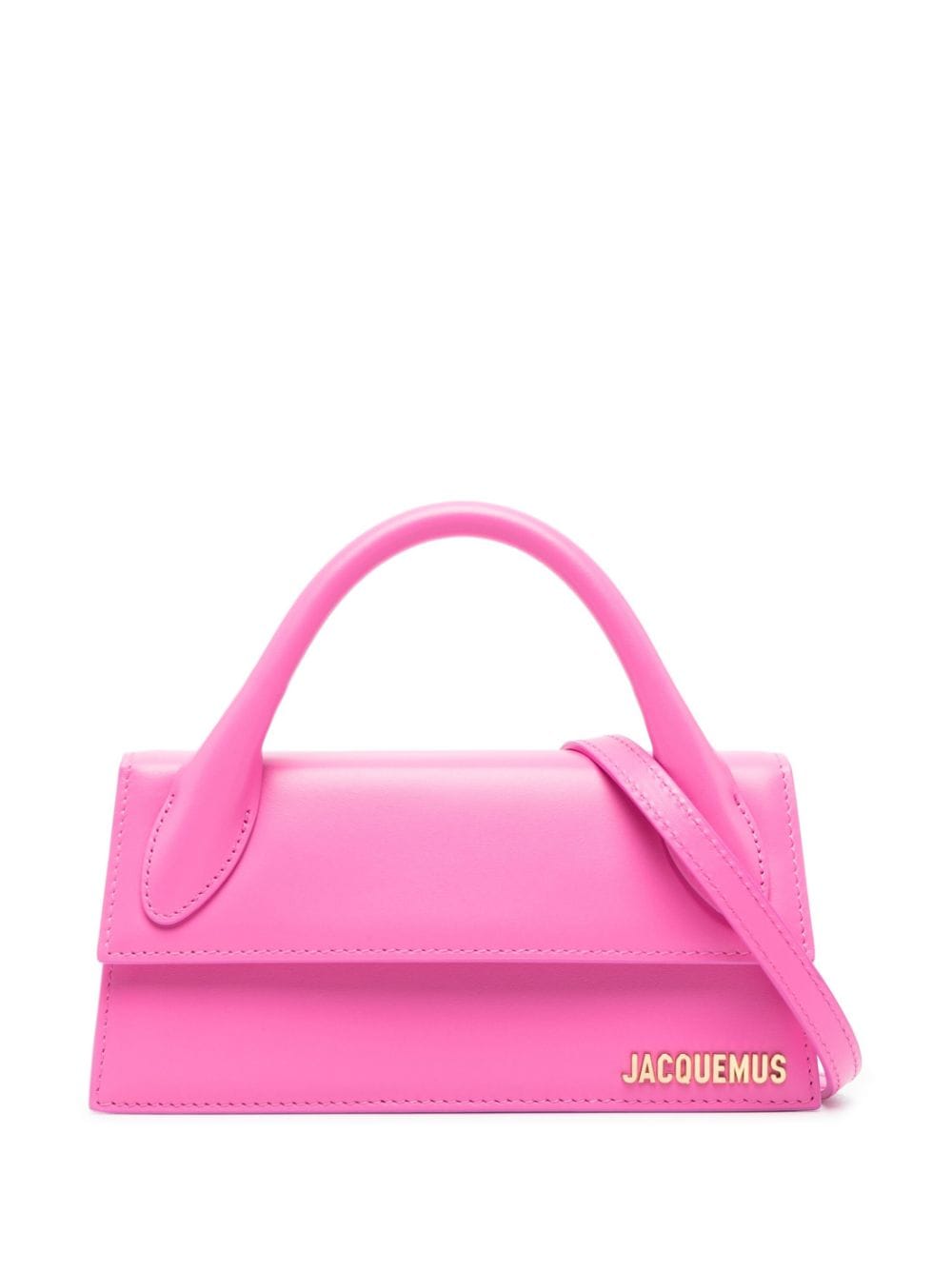 JACQUEMUS Mini Denim Leather Foldover Top Handbag