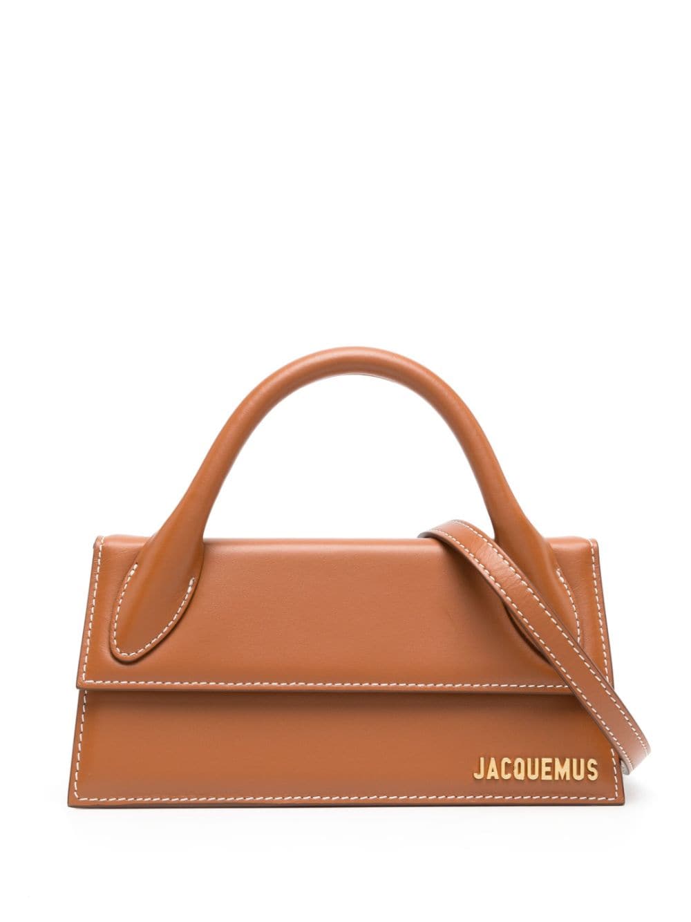 JACQUEMUS Mini Denim Leather Foldover Top Handbag