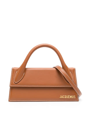 JACQUEMUS Mini Denim Leather Foldover Top Handbag