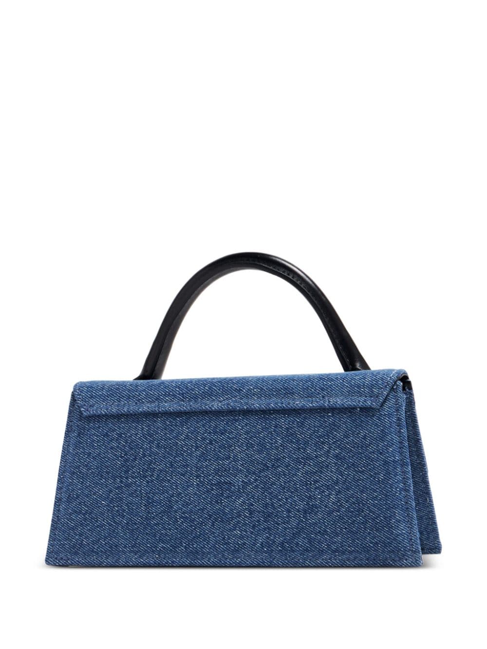 JACQUEMUS Mini Denim Leather Foldover Top Handbag