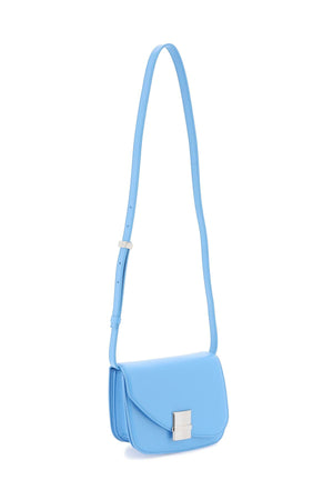 FERRAGAMO Light Blue Calf Leather Crossbody Handbag for Women