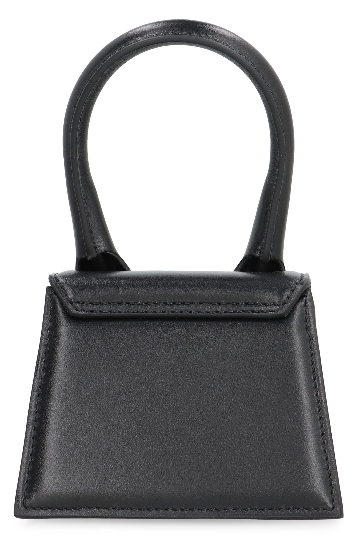 JACQUEMUS Chic Top-Handle Leather Handbag for Women in Black