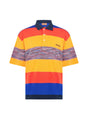 MISSONI Multicolor Striped Logo Embroidered Short Sleeve Polo Shirt