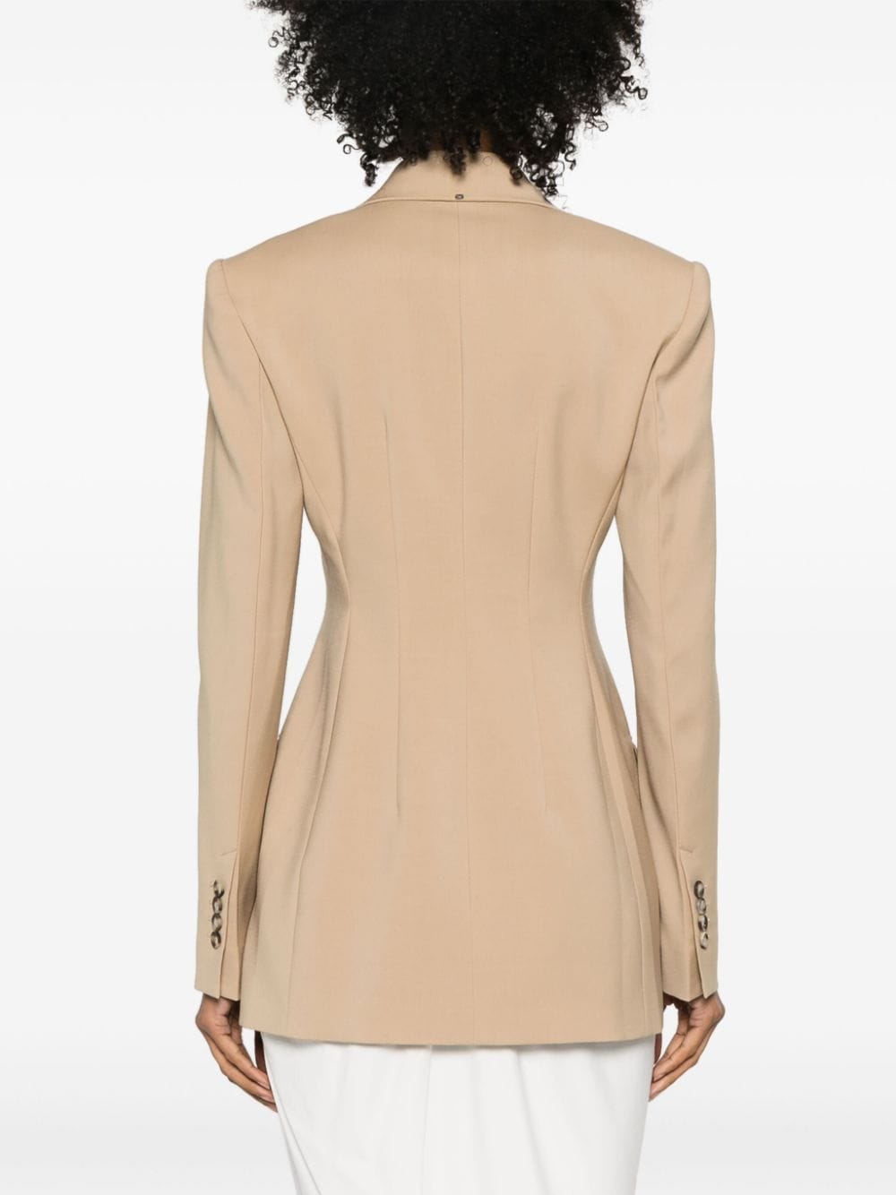 MAX MARA SPORTMAX Elegant Taupe Wool Double-Breasted Jacket