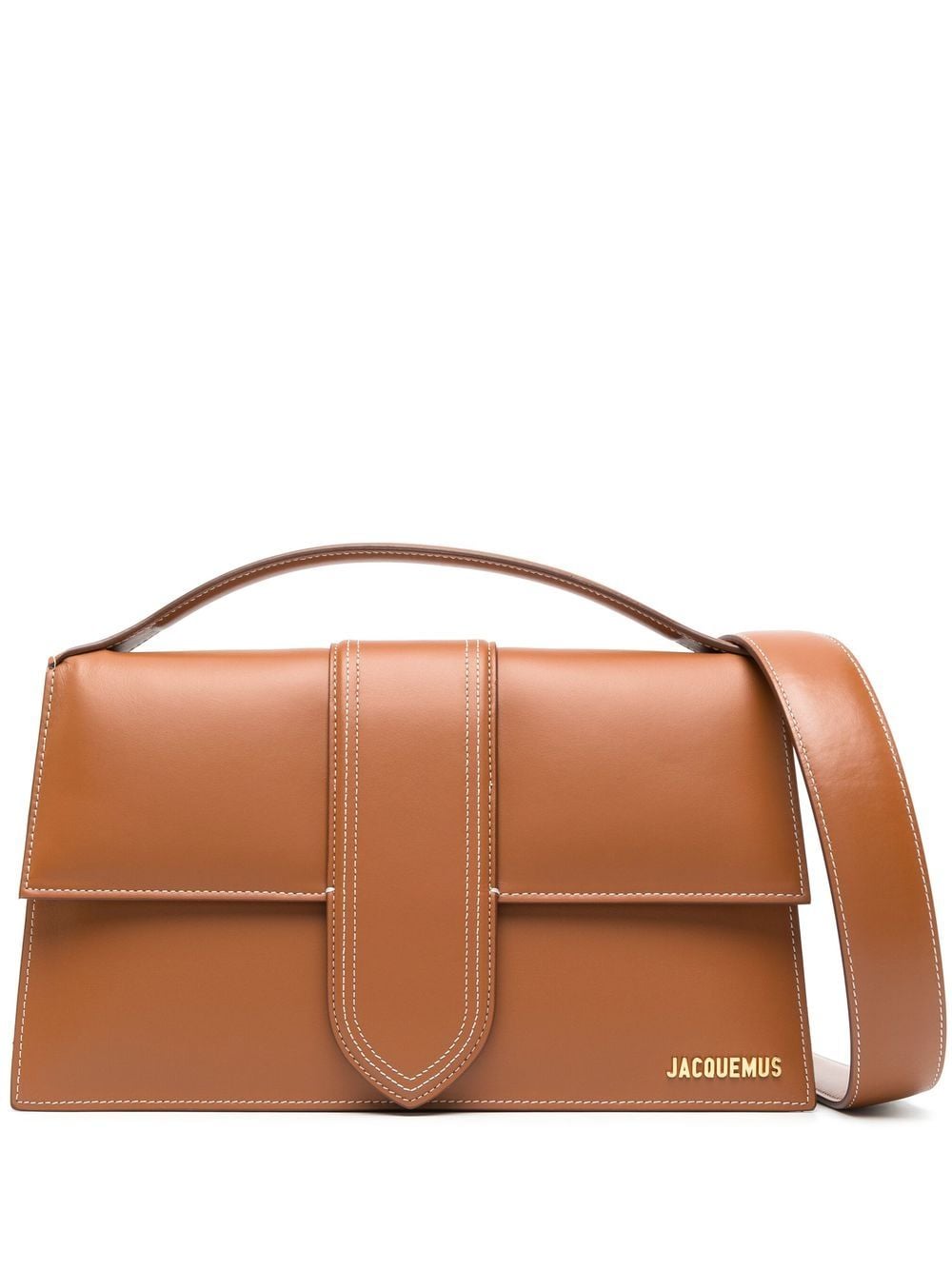 JACQUEMUS Exquisite Bambinou Leather Shoulder Handbag - Light Brown