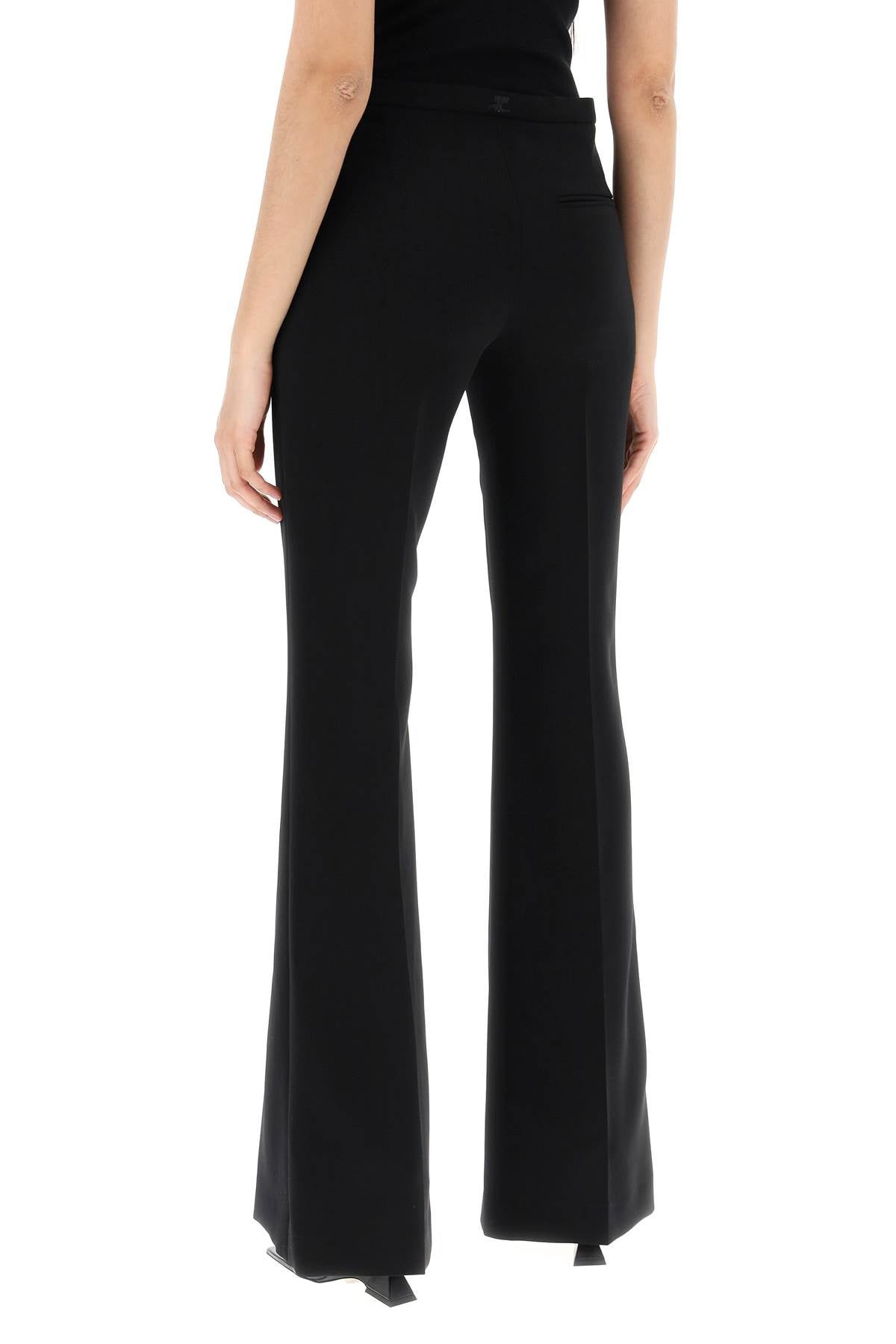 COURREGÈS Black Tailored Bootcut Pants for Women - SS24