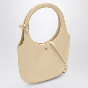 COURREGÈS Mini Soft Leather Handbag with Snap Closure and Dual Handles