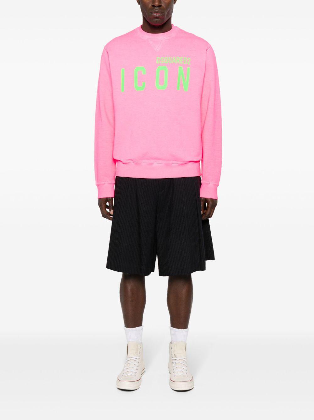 DSQUARED2 Pink Fluo Sweatshirt for Men | Spring/Summer 2024 Collection