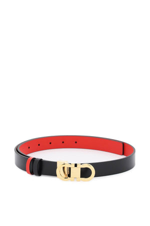 FERRAGAMO Reversible Gancini Hook Belt - Size 90