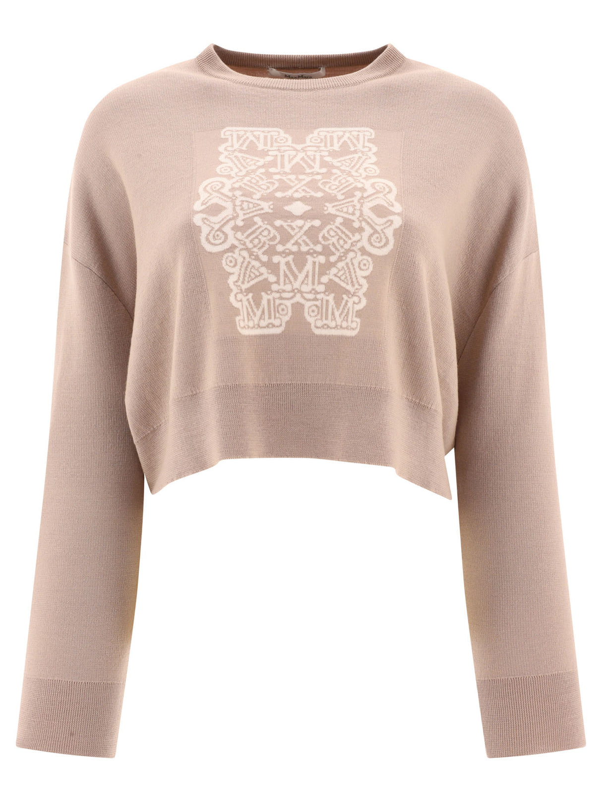 MAX MARA Cropped Sweater with Jacquard Detailing