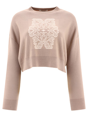 MAX MARA Cropped Sweater with Jacquard Detailing