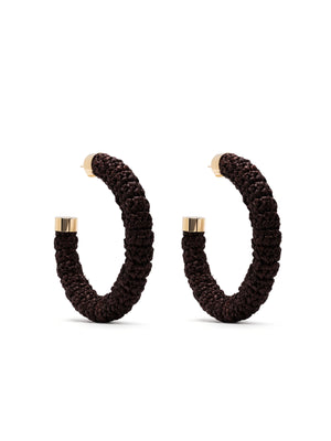 JACQUEMUS Chic Raffia Hoop Earrings