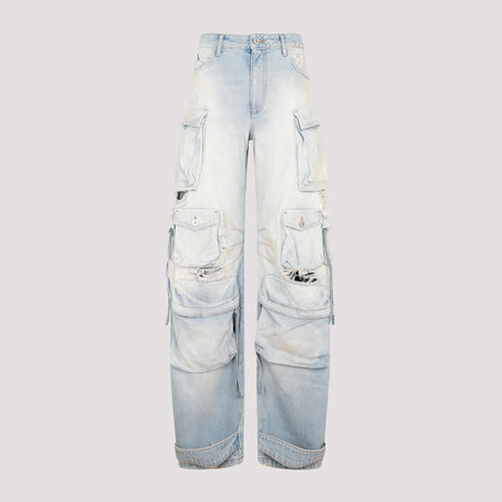 THE ATTICO Fern Print Denim Pants