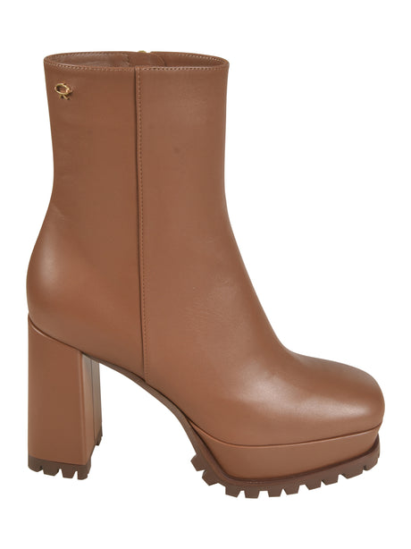 Gianvito Rossi Chic Brown Leather Boots for Women