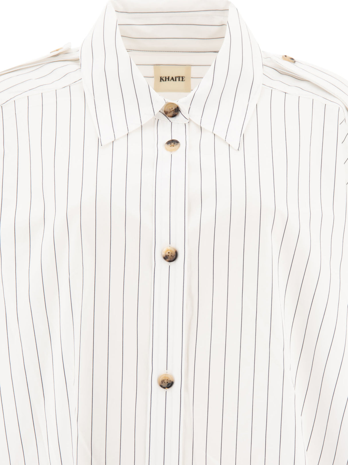 KHAITE Classic White Cotton Shirt - Long Sleeve