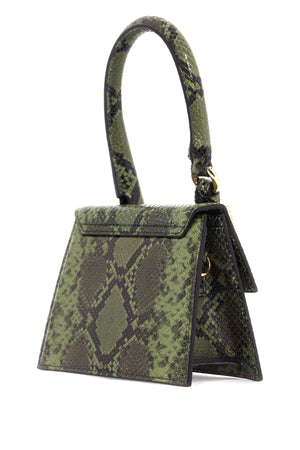 JACQUEMUS Chic Loop Handbag in Snake-Print Leather