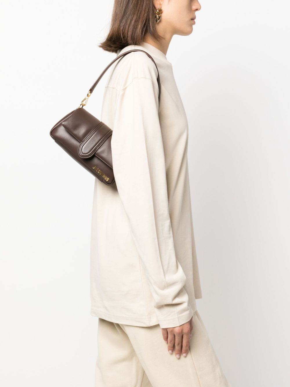 JACQUEMUS Mini Leather Shoulder Handbag