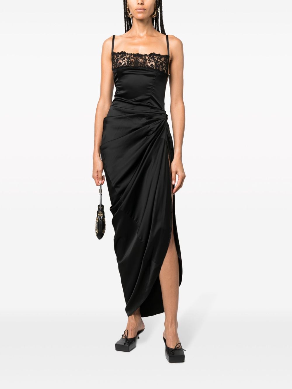 JACQUEMUS Elegant Black Floral-Embroidered Dress for Women - FW23