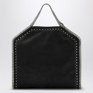 STELLA MCCARTNEY Black Falabella Foldover Tote with Stud Accents