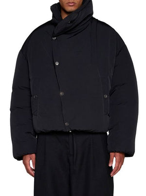 JACQUEMUS Men's Asymmetrical Raffia Puffer Jacket - FW24