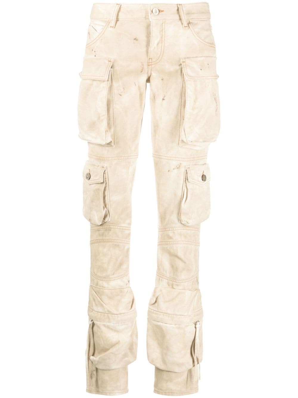 THE ATTICO Women's 23FW Straight Pants in Natural Marble