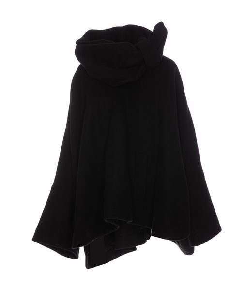 THE ATTICO Gathered Raffia Cape with Tie Neck Detail for Women