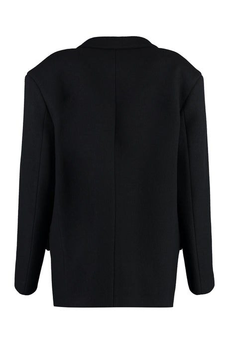 THE ATTICO Black Wool Short Jacket for Women - FW23