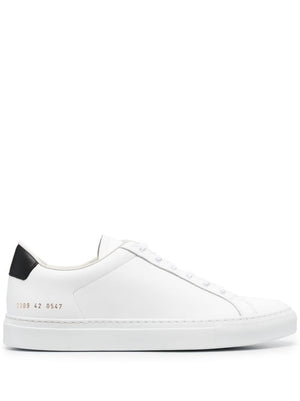 COMMON PROJECTS Retro Low Leather Sneakers with Gold-Tone Accents for Men