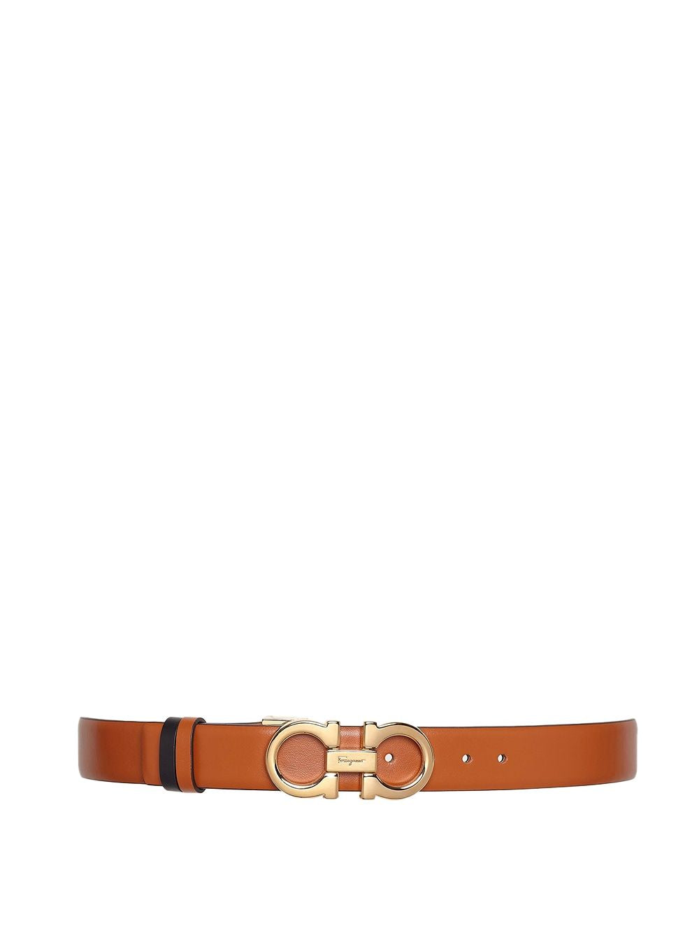 FERRAGAMO Reversible Leather Gancini Hook Belt