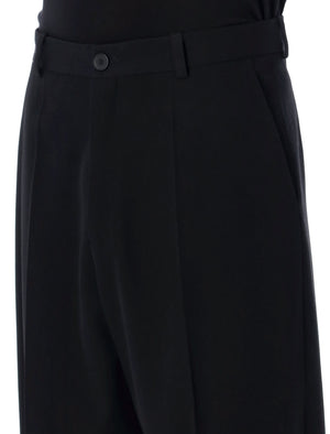 Mid-Waist Double Front Pants in Black for Men by Balenciaga