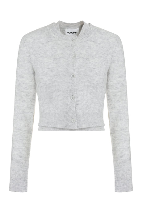 ISABEL MARANT ETOILE Women's Layered Grey Wool-Blend Cardigan for FW24