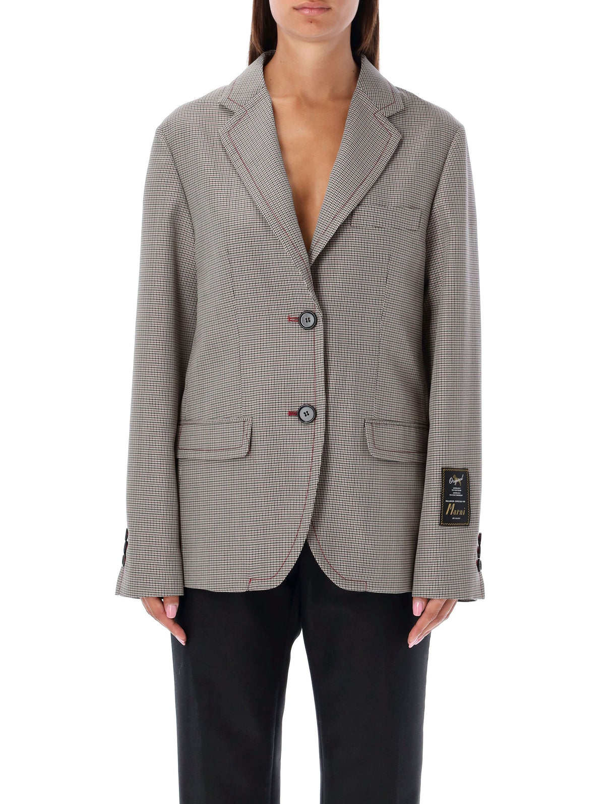 MARNI Chic Deep V-Neck Blazer - Women's Size 40