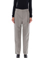 MARNI Flared Check Pants with Elastic Waistband and Pocket Details