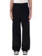 Black and White Striped Suit Track Pant for Men by Palm Angels