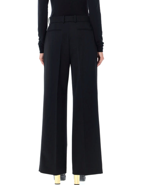 LANVIN Flared High Rise Formal Pants with Wide Cuffs for Women