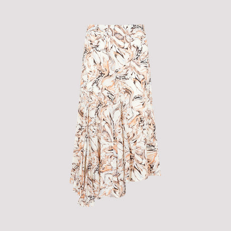 ISABEL MARANT Women's FW23 Nude & Neutrals Silk Skirt