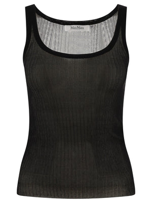 MAX MARA Ribbed Silk Tank Top