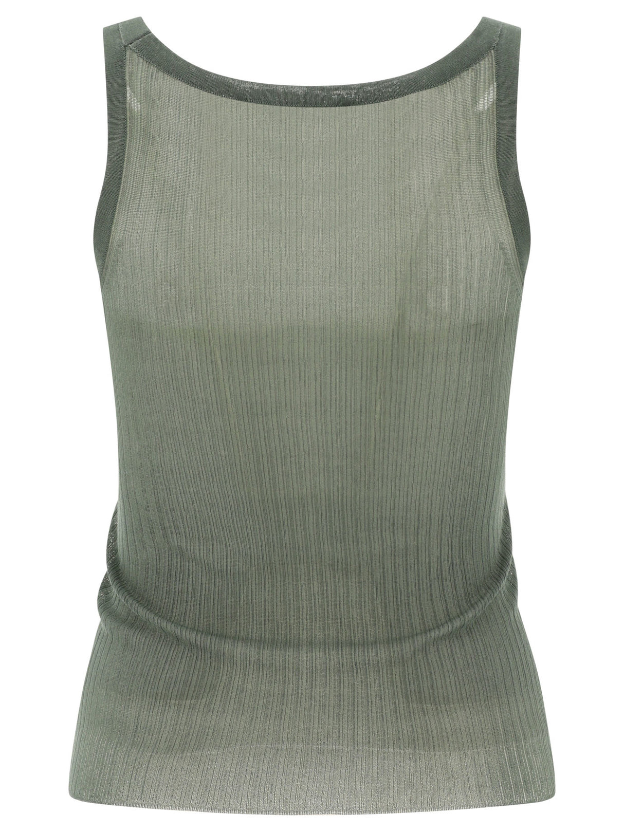 MAX MARA Ribbed Silk Tank Top