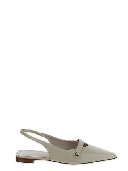 MAX MARA Tan Calf Leather Pumps for Women from the SS24 Collection