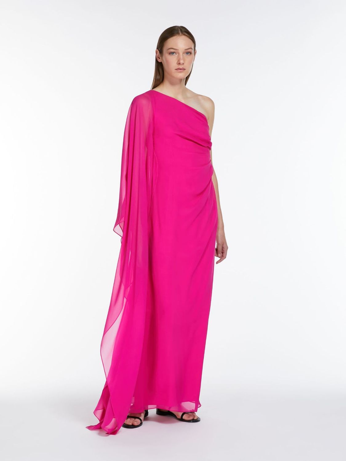 MAX MARA Flowy 24SS Fuchsia Midi Skirt for Women