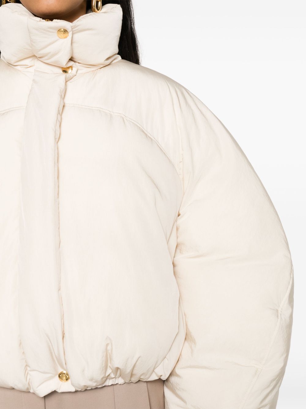 JACQUEMUS Mini Funnel Neck Padded Down Jacket