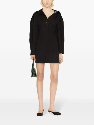 JACQUEMUS Asymmetric Neck Mini Dress