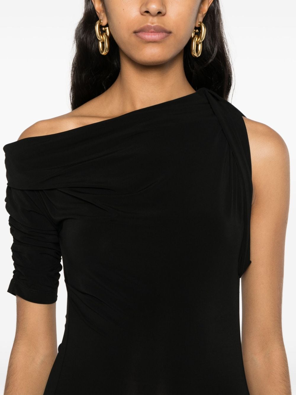 JACQUEMUS Mini Draped Dress with Pleat Detailing