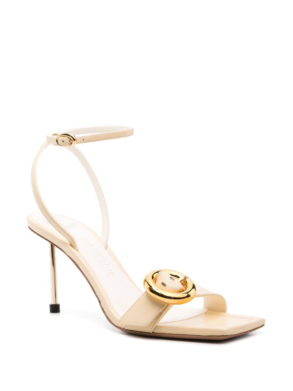 JACQUEMUS High Heel Crossover Strap Sandals with Ankle Buckle - 100MM