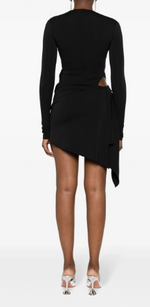 THE ATTICO Chic Draped Mini Dress with Cut-Outs