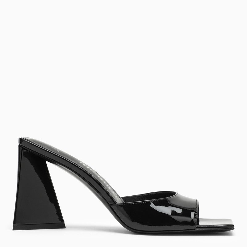 Stylish Black Patent Leather Sandals for Women by The Attico