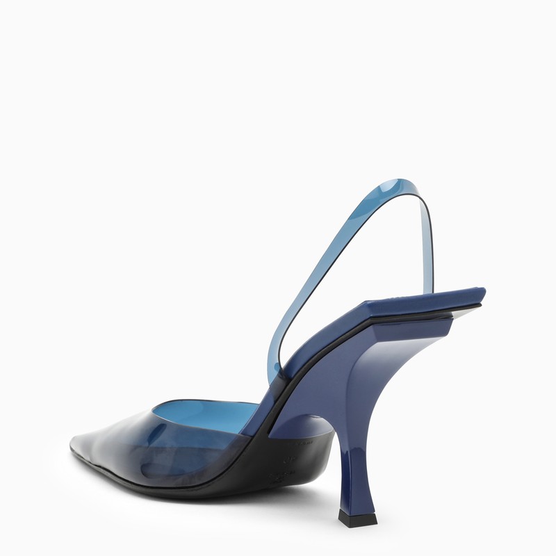 THE ATTICO Electric Blue Pointed PVC Slingback for Women