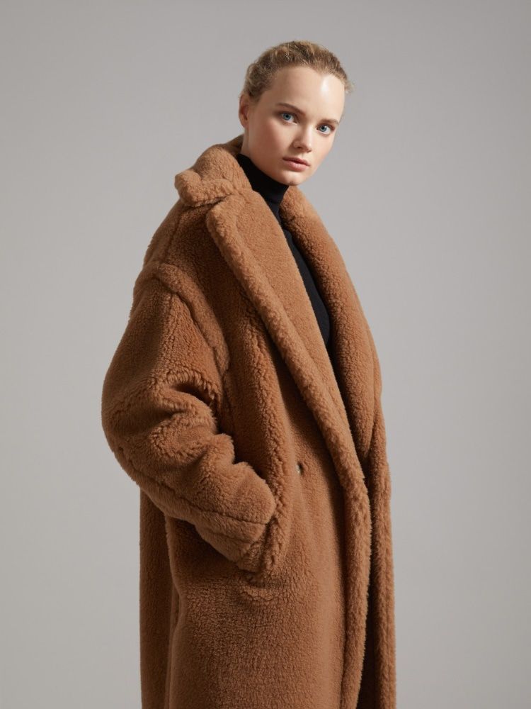 MAX MARA Luxurious Camel Wool Blend Teddy Jacket