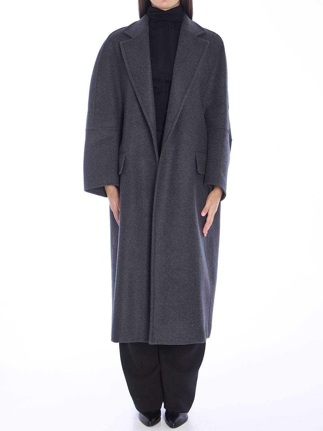 MAX MARA Oversized Jacket with Lapel Collar and Flap Pockets