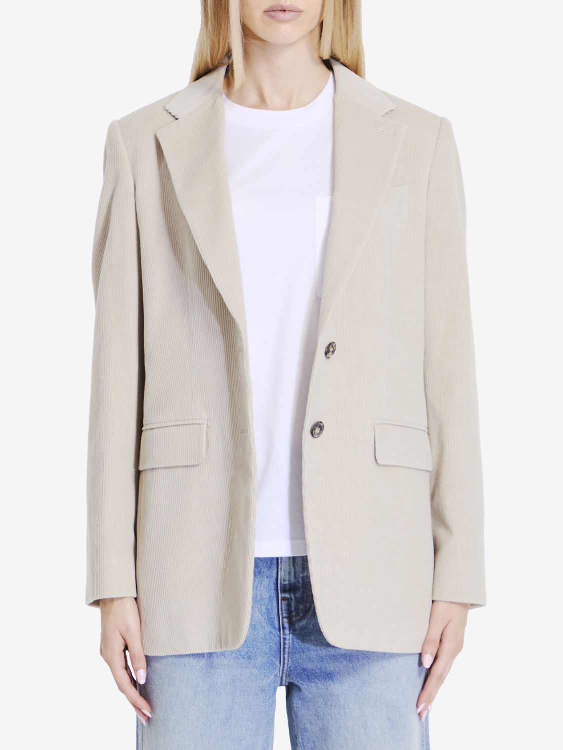 MAX MARA Elegant Sand Corduroy Jacket